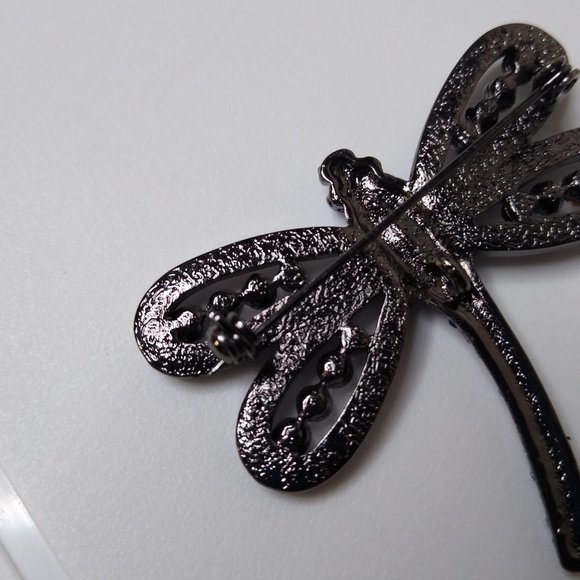 Blue And Purple Dragonfly Brooch - Picture 11 of 15